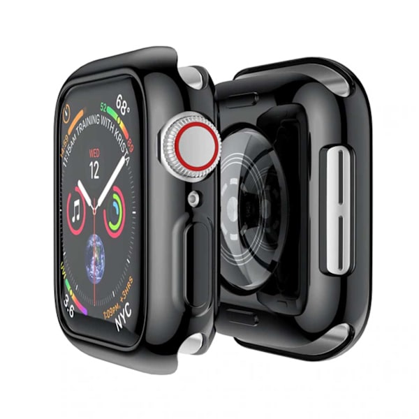 Kattava Apple Watch 4/5/6/Katso kuoren näytönsuojaus musta 44 mm musta