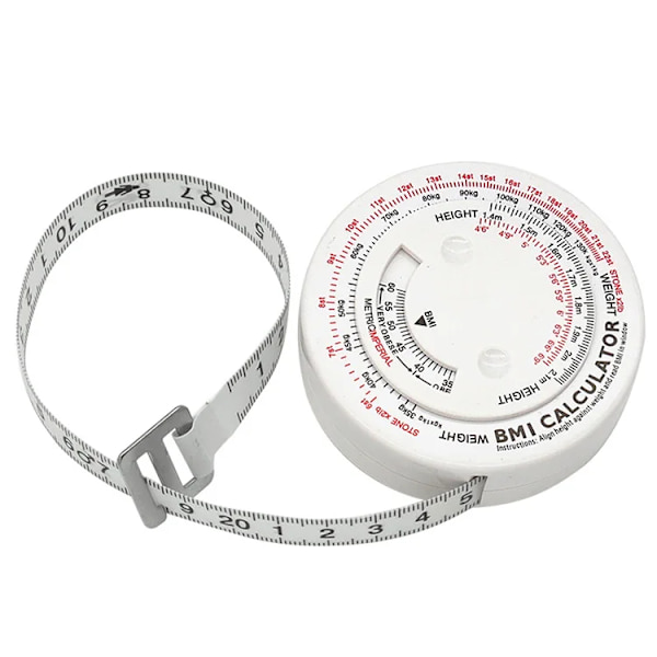 BMI målebåndskalkulator hvit