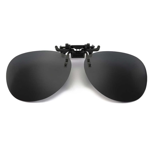 Clip-on Aviator solbriller pilot briller sorte sort