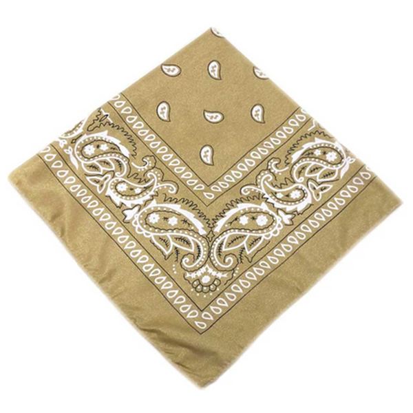 Bandana tørklæde sjal snus klud paisley mønster beige beige