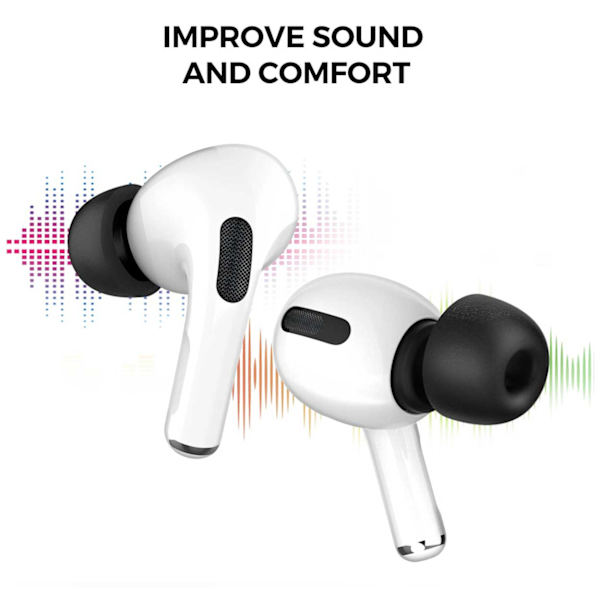 AirPods pro øreputer - silikon øre -topp hvit størrelse: l L