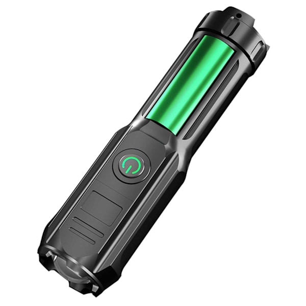 3-Pack genopladelig LED-lommelygte Zoom XPE sort