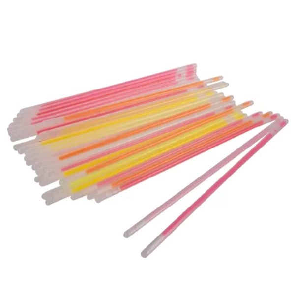 Neon Glowstick Självlysande Ljusstavar Armband 100st flerfärgad
