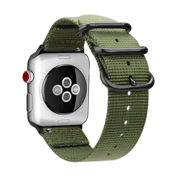 Apple Watch 1-8/SE/Ultra 42/44/45/49 Nylonarmband Natoarmband grön