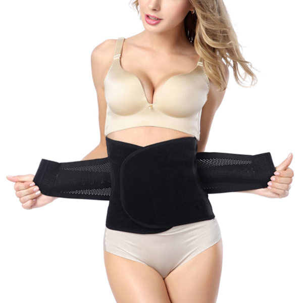 Waist Trainer Midjetränare Shapewear Stretch Smal Midja (M) svart