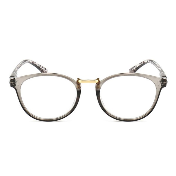 Grå Mönstrade Runda Ovala Läsglasögon Styrka 3.0 Glasögon grå 8723 | Grå |  Fyndiq