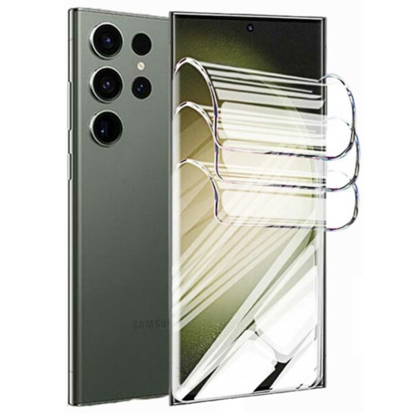 3-Pack Galaxy S23 Ultra Skärmskydd Displayfilm Heltäckande transparent