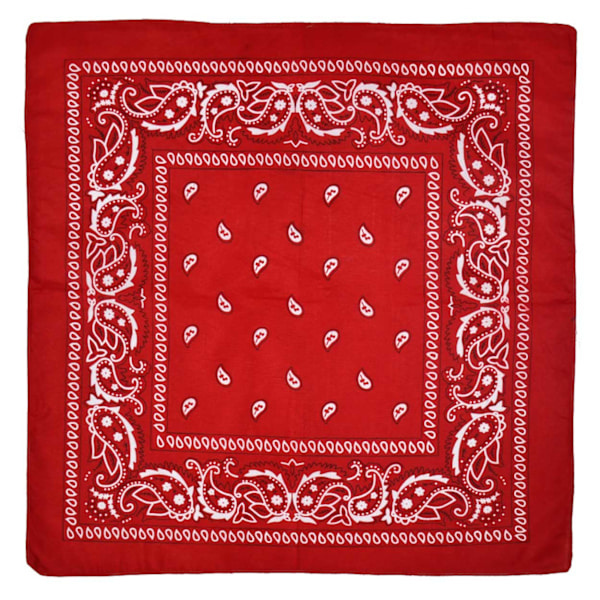 Bandana Scarf Sjal Snusnäsduk Paisleymönster Röd röd