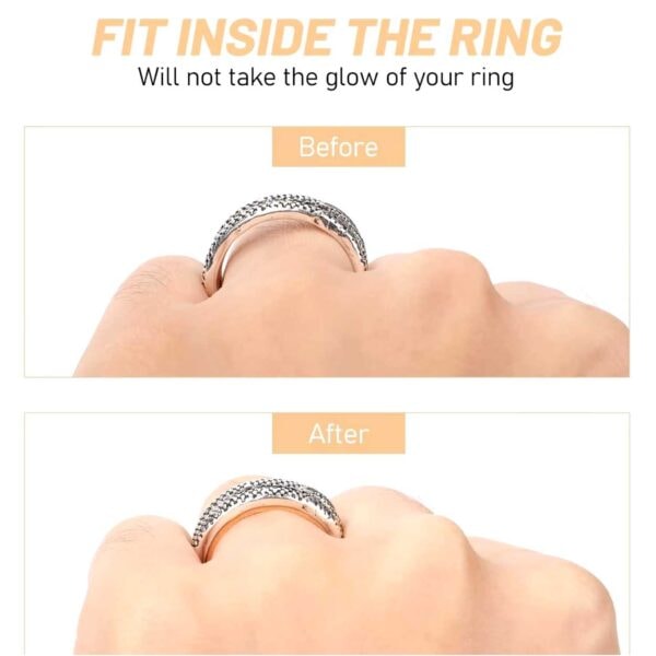 17-Pack Ring Adjuster - Reducer størrelsen på ringe, sort sort