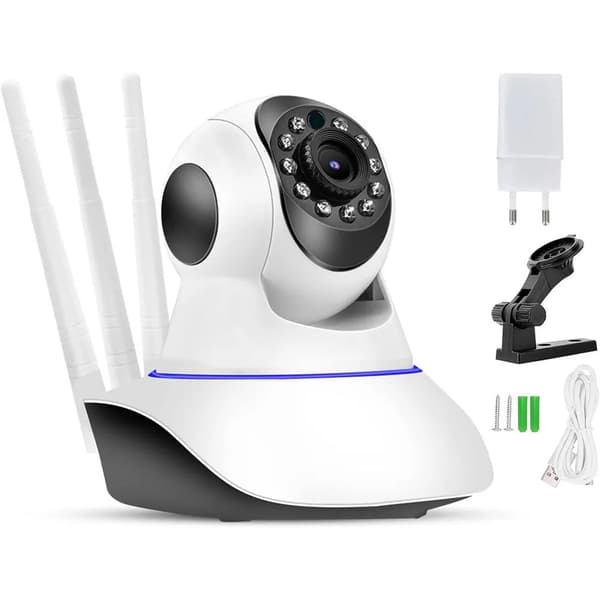 Övervakningskamera WiFi Inomhus med Rörelsesensor Vit