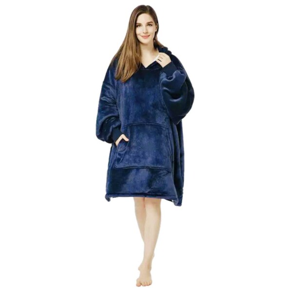 Hupparipeitto – Oversize hupparihuopa Snuggie tummansininen sininen one size