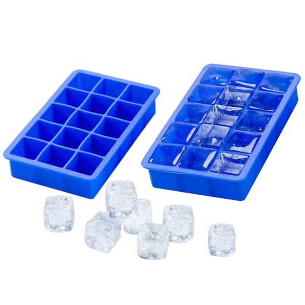 Silikone ISFORM for firkantede isbiter Ice Cubes blå