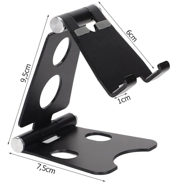 Mobil stativ | Bordholder til Smartphone og Tablet Metal Sort sort