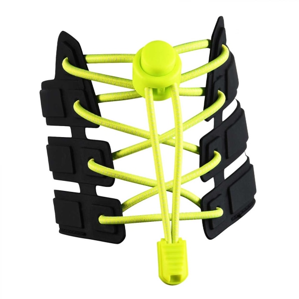 Elastiske snørebånd (inklusive løbebånd) - Ingen slips med stykker - Neon Yellow gul