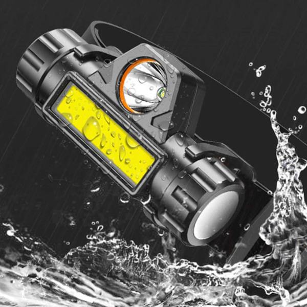 LED Pannlampa Vattentät 800lm COB XOG USB svart