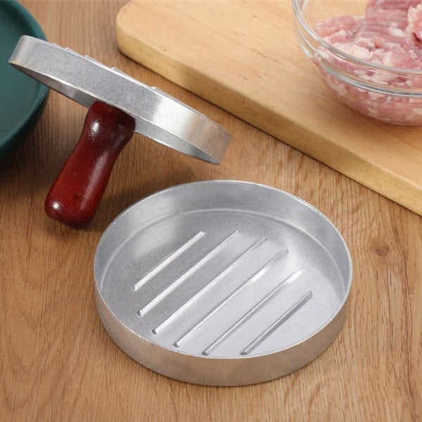 Hamburger Form Hamburger Press for perfekte burgere sølv