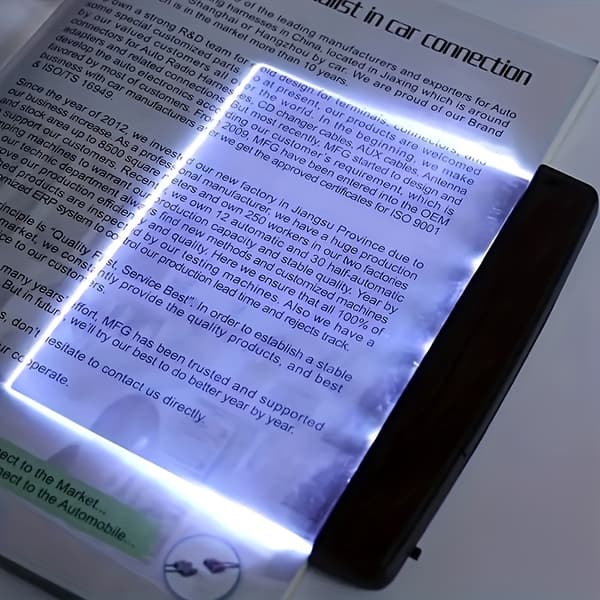 Bokmerke med Innebygd Leselampe LED svart