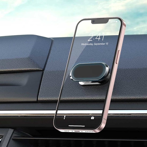360 Rotatabel bilholder med magnet til mobil sort sort