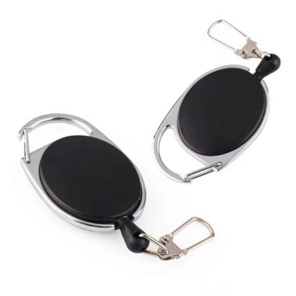 2 -Pack - Avainrengas laajennettava / avainpidike merkkijonolla musta