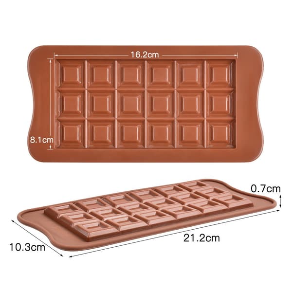 Chokladform DIY Chokladkaka 18 Bitar Silikonform