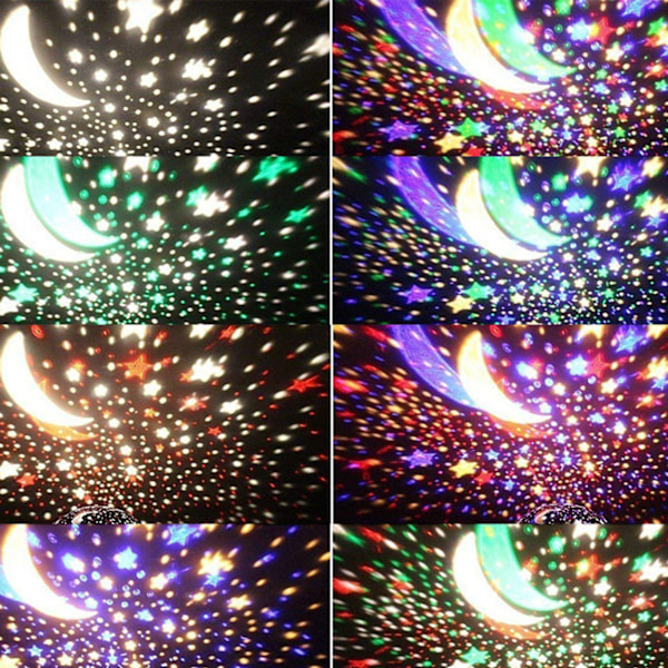 Stjerneprojektor Galaxy Nattlampe LED Stjernehimmel til barnerommet blå