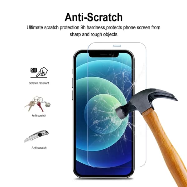 Heltäckande 3-Pack iPhone X Skärmskydd HD Härdat Glas Displayskydd transparent