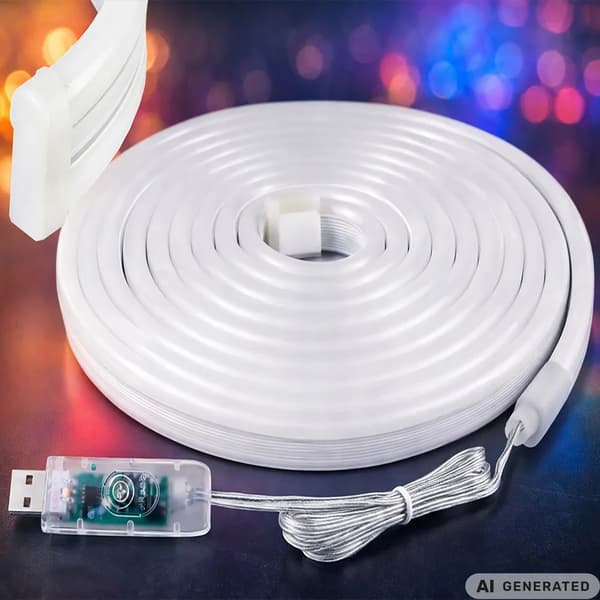 Neon LED Strip RGB 5m Vandtæt med Bluetooth og App