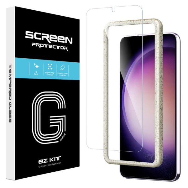 Galaxy S23 Härdat Glas med Installationskit HD Skärmskydd transparent