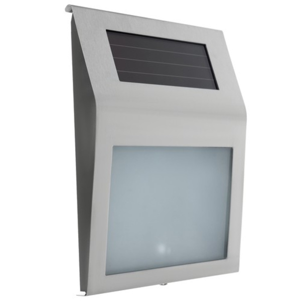 Talon numero aurinkoisella led-valolla hopea