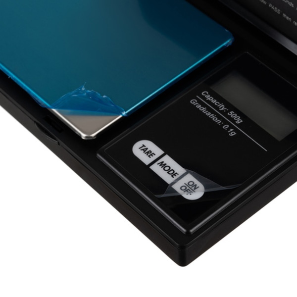 Hopfällbar Digital Fickvåg | Hög Precision Smyckesvåg 0.1-500g svart
