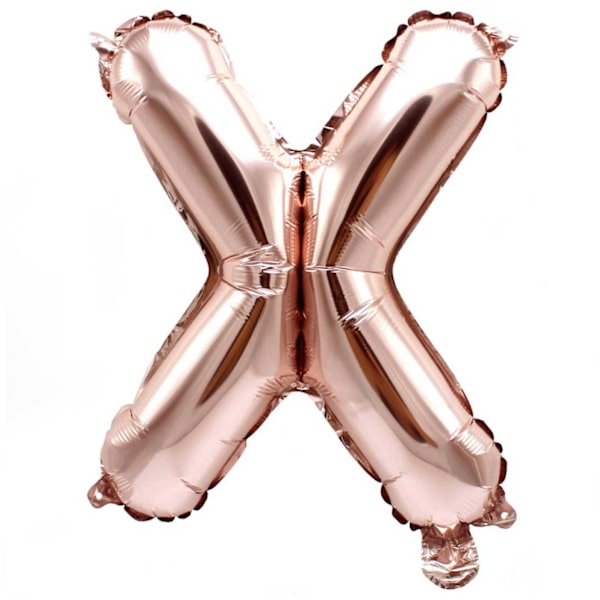 Brevballon rose guld 80cm store bogstaver: x X