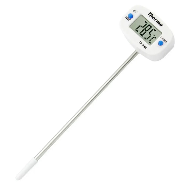 Digital Stektermometer | Kökstermometer för Mat, BBQ & Vätskor Vit vit