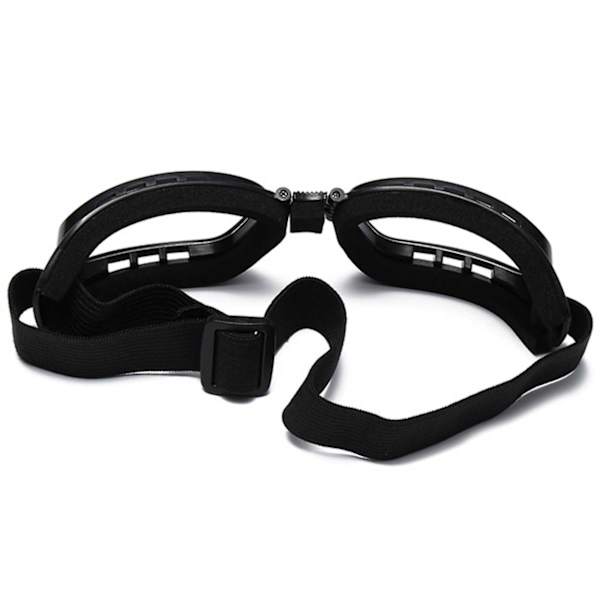 Motorcykelbriller retro mc sort klare glas sort