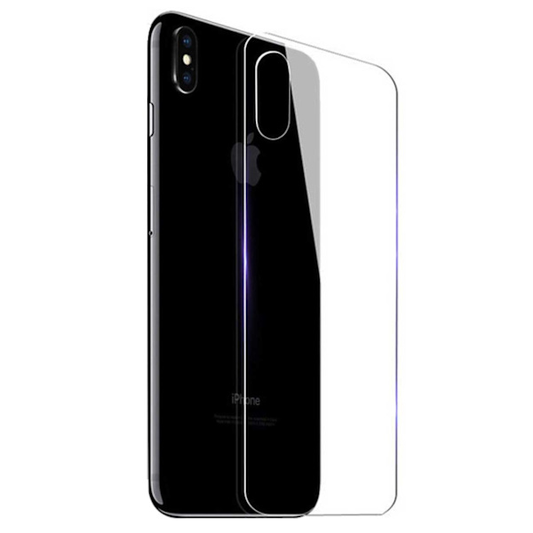 iPhone XS -suojauselokuva takaisin läpinäkyvä