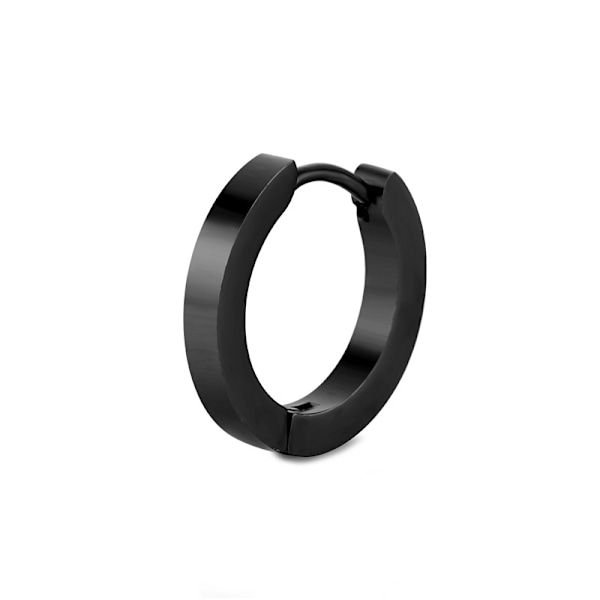 Piercing Örhänge Tjock Ring Svart svart