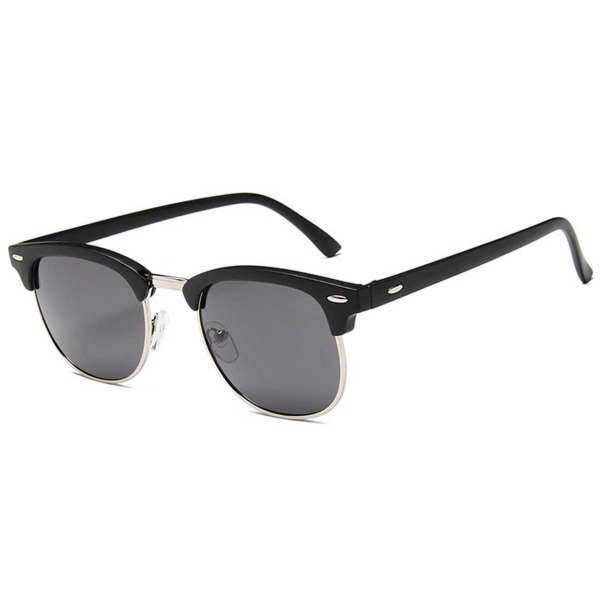 Matt Black Clubmaster solbriller sort glas sort