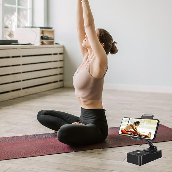 Multifunktionell Telefon- och Surfplattehållare med Bluetooth-Högtalare och Powerbank