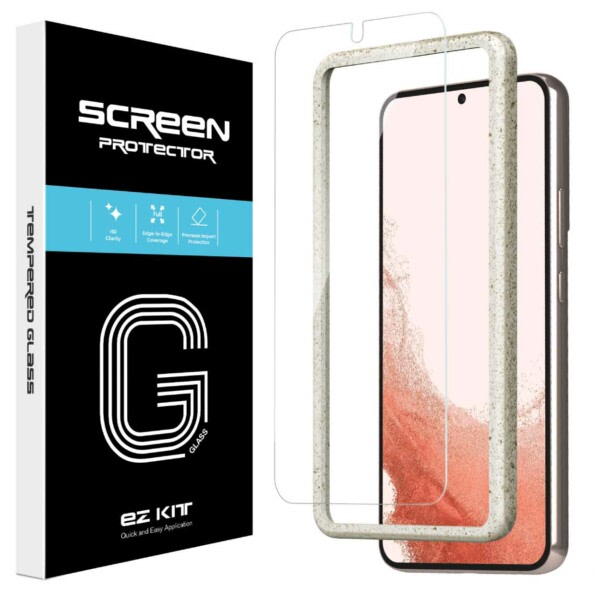 Galaxy S22 Härdat Glas med Installationskit HD Skärmskydd transparent