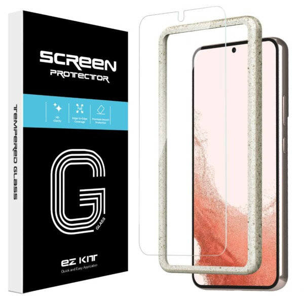 Galaxy S22 Tempered Glass asennussarjalla HD-näytönsuoja läpinäkyvä