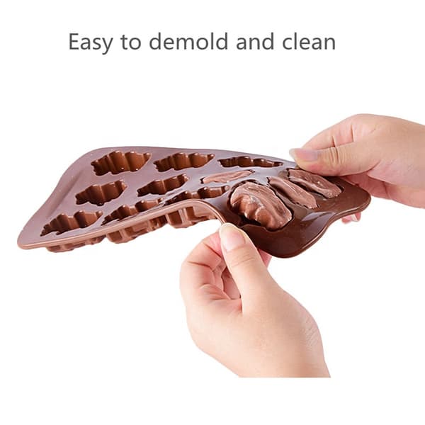 Silikoneform til chokolade og praliner robotter – 12 huller, 21 × 10,5 cm