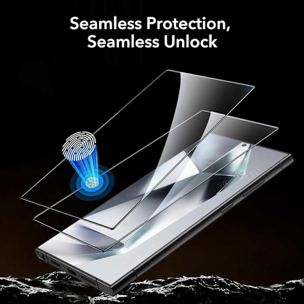 Samsung Galaxy S24 Ultra Skärmskydd Härdat Glas 9H 3D svart