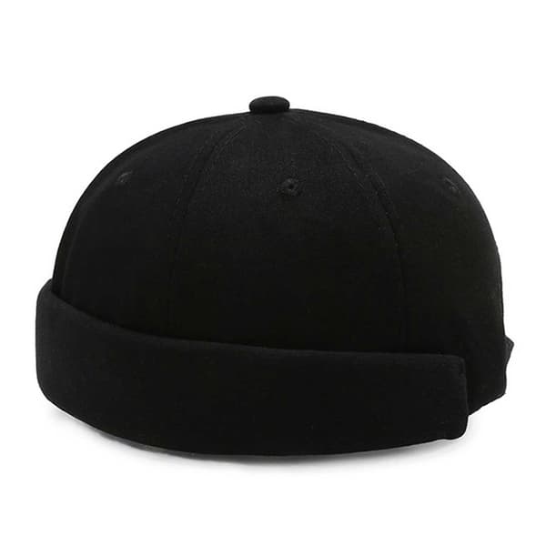 Miki Hat Caps Roled Screen Hat Beanie Docker Sotarm Hot - Black svart