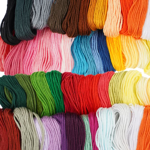 50 Farver Broderigarn 8m pr. Nøgle