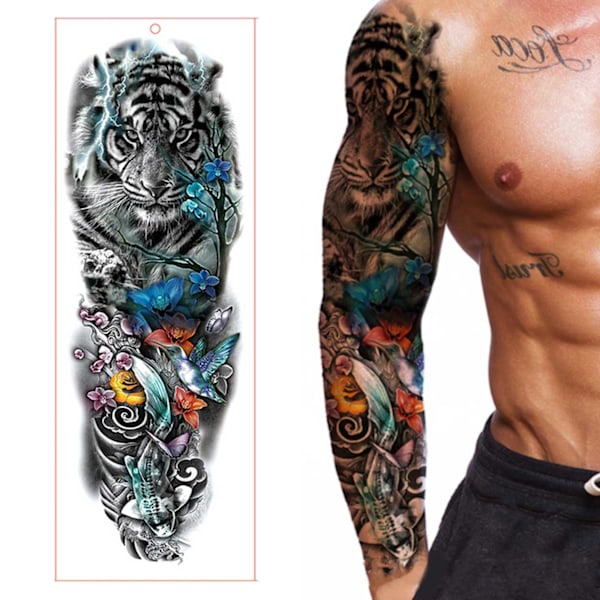 Väärennetty tatuointihihainen fake tatuointi väliaikainen hierot väri monivärinen