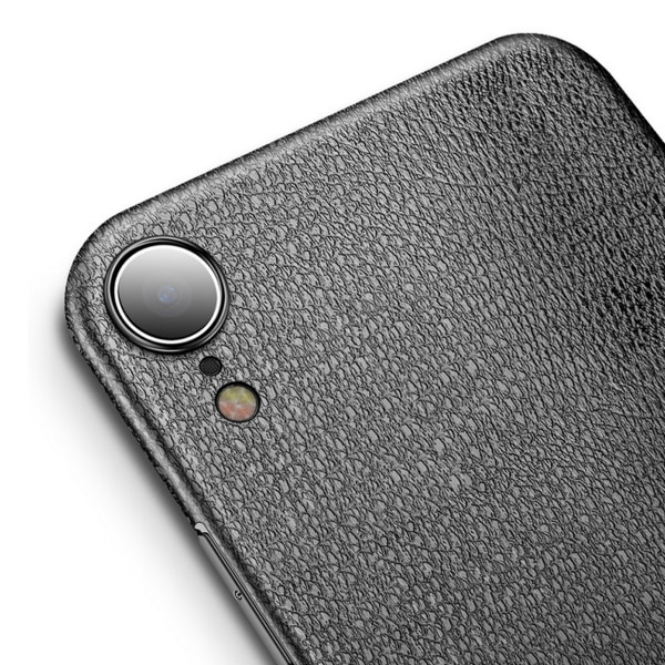 iPhone XS Max Mobile Shell Black Leather Leather svart