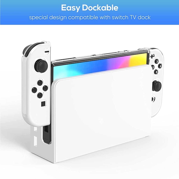 Nintendo Switch OLED-kompatibel Shell Hard Case i plast gjennomsiktig