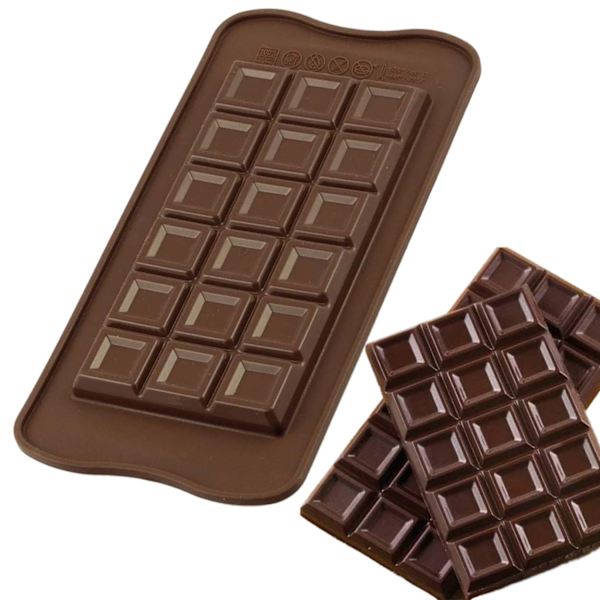 Chokladform DIY Chokladkaka 18 Bitar Silikonform