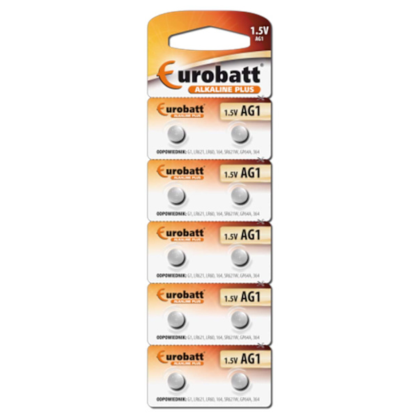 10-Pack Knapcellebatteri AG1