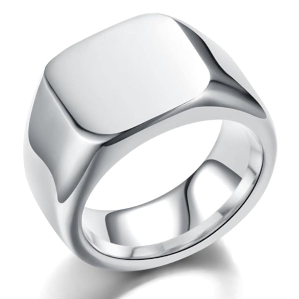 Smooth Heel Ring ruostumaton teräs hopea 12