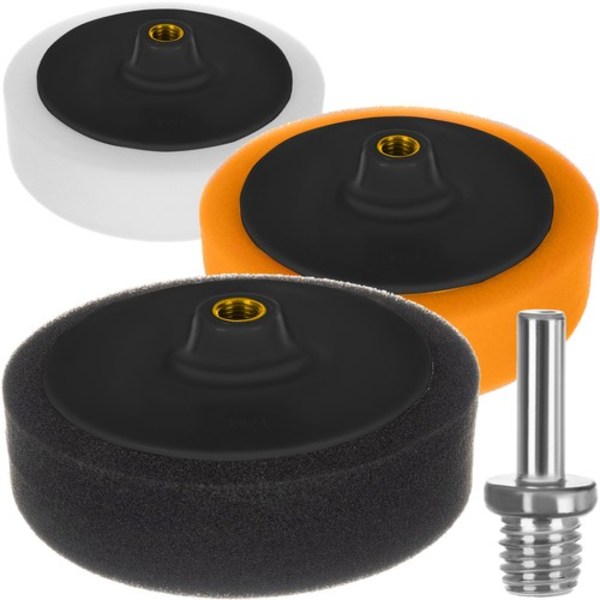 3 poleringssvamper for bil med M14 Adapter